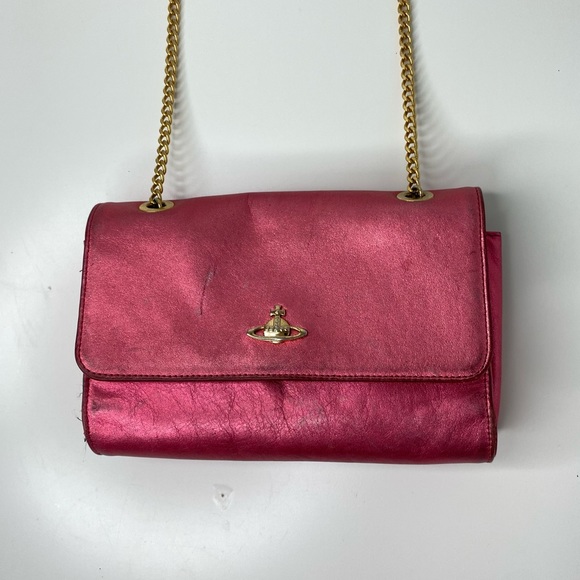 Vivienne Westwood Pink Metallic shoulder bag - Picture 2 of 10